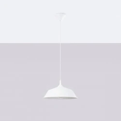 Lampy-sufitowe - lampa wisząca biała w stylu skandynawskim frika biała sollux sl.1327 