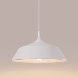 Lampy-sufitowe - lampa wisząca biała w stylu skandynawskim frika biała sollux sl.1327 