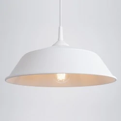 Lampy-sufitowe - lampa wisząca biała w stylu skandynawskim frika biała sollux sl.1327 