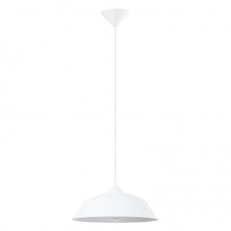 Lampy-sufitowe - lampa wisząca biała w stylu skandynawskim frika biała sollux sl.1327 