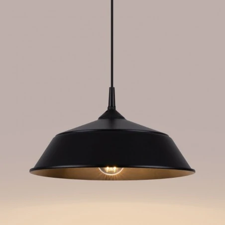 Lampy-sufitowe - lampa wisząca nowoczena minimalistyczna e27 frika czarna sollux sl.1328 