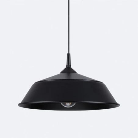 Lampy-sufitowe - lampa wisząca nowoczena minimalistyczna e27 frika czarna sollux sl.1328 