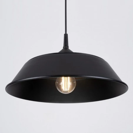 Lampy-sufitowe - lampa wisząca nowoczena minimalistyczna e27 frika czarna sollux sl.1328 