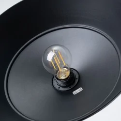 Lampy-sufitowe - lampa wisząca nowoczena minimalistyczna e27 frika czarna sollux sl.1328 