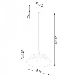 Lampy-sufitowe - lampa wisząca nowoczena minimalistyczna e27 frika czarna sollux sl.1328 