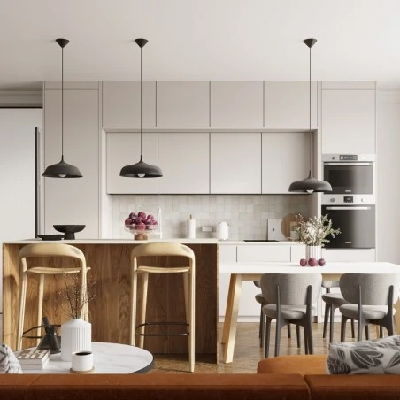 Lampy-sufitowe - lampa wisząca nowoczena minimalistyczna e27 frika czarna sollux sl.1328 