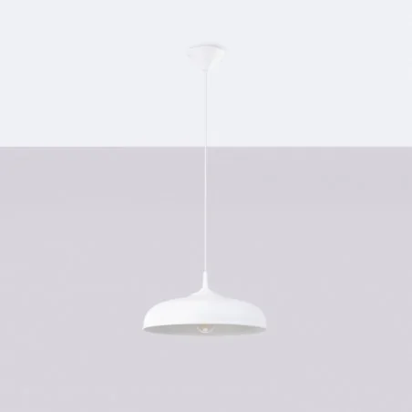 Lampy-sufitowe - lampa wisząca sufitowa nad wyspę kuchenną biała gina sl.1329 sollux 