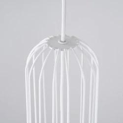 Lampy-sufitowe - lampa wisząca biała kula industrialna brina 1 sollux sl.1331 