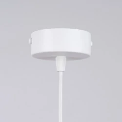 Lampy-sufitowe - lampa wisząca biała kula industrialna brina 1 sollux sl.1331 