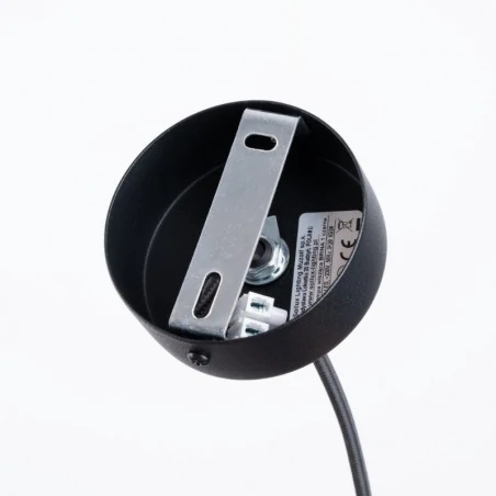 Lampy-sufitowe - lampa wisząca sufitowa industrialna czarna brina sl.1332 sollux 