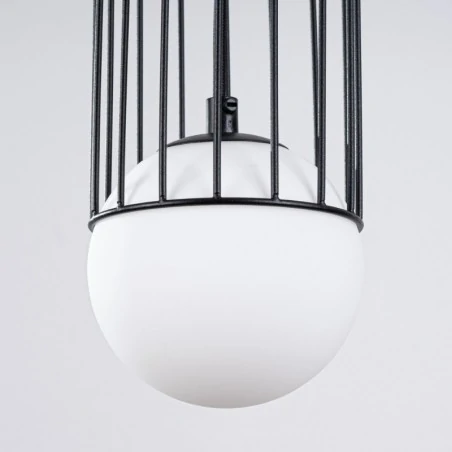 Lampy-sufitowe - lampa wisząca sufitowa industrialna czarna brina sl.1332 sollux 