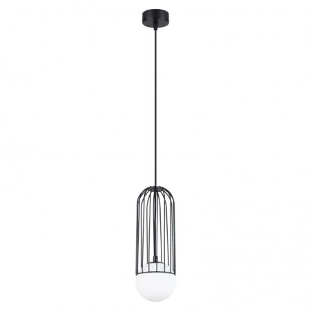 Lampy-sufitowe - lampa wisząca sufitowa industrialna czarna brina sl.1332 sollux 