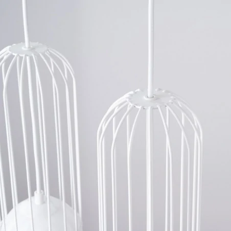 Lampy-sufitowe - lampa wisząca  ażurowe białe kule g9 brina 3l biała sollux sl.1333 