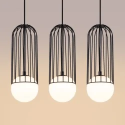 Lampy-sufitowe - lampa wisząca 3 kule industrialna do salonu brina 3l czarna sollux sl.1334 