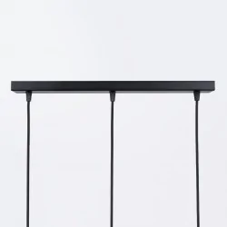 Lampy-sufitowe - lampa wisząca 3 kule industrialna do salonu brina 3l czarna sollux sl.1334 