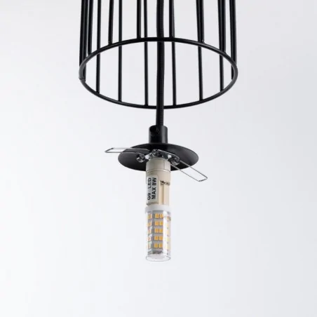 Lampy-sufitowe - lampa wisząca 3 kule industrialna do salonu brina 3l czarna sollux sl.1334 