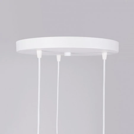 Lampy-sufitowe - lampa wisząca ażurowa biała industrial 3 kule brina 3p sollux sl.1335 