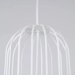 Lampy-sufitowe - lampa wisząca ażurowa biała industrial 3 kule brina 3p sollux sl.1335 