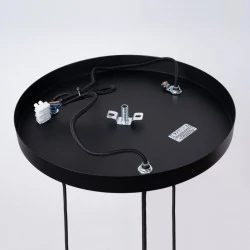 Lampy-sufitowe - lampa wisząca potrójna industrialne kule brina 3p czarna sollux sl.1336 