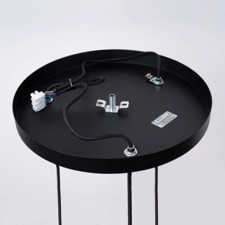 Lampy-sufitowe - lampa wisząca potrójna industrialne kule brina 3p czarna sollux sl.1336 