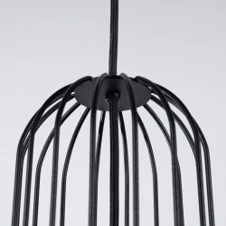Lampy-sufitowe - lampa wisząca potrójna industrialne kule brina 3p czarna sollux sl.1336 