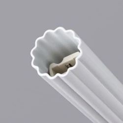 Lampy-sufitowe - lampa wisząca biała tuba karbowana g9 arche 1 sollux sl.1337 