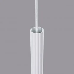 Lampy-sufitowe - lampa wisząca biała tuba karbowana g9 arche 1 sollux sl.1337 