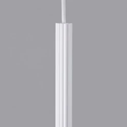 Lampy-sufitowe - lampa wisząca biała tuba karbowana g9 arche 1 sollux sl.1337 