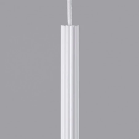 Lampy-sufitowe - lampa wisząca biała tuba karbowana g9 arche 1 sollux sl.1337 