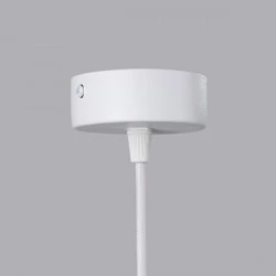 Lampy-sufitowe - lampa wisząca biała tuba karbowana g9 arche 1 sollux sl.1337 