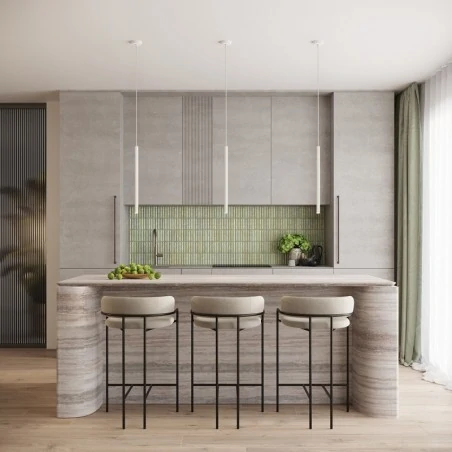 Lampy-sufitowe - lampa wisząca biała tuba karbowana g9 arche 1 sollux sl.1337 