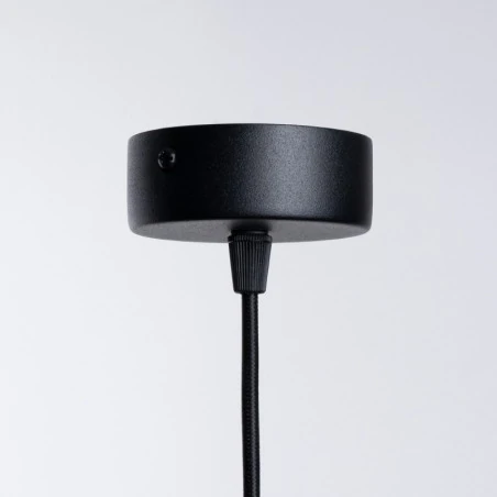 Lampy-sufitowe - lampa wisząca czarna karbowana tuba długa arche 1 sollux sl.1338 