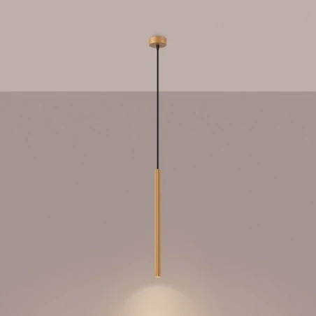 Lampy-sufitowe - lampa wisząca arche 1 złota sollux sl.1339 