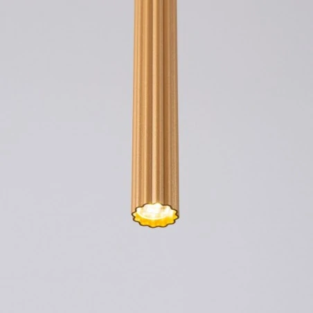 Lampy-sufitowe - lampa wisząca arche 1 złota sollux sl.1339 