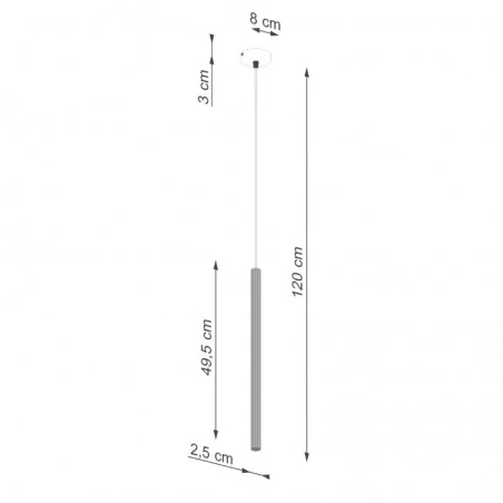 Lampy-sufitowe - lampa wisząca arche 1 złota sollux sl.1339 