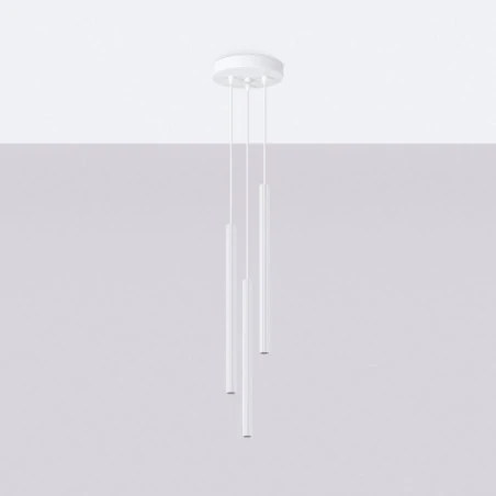 Lampy-sufitowe - lampa wisząca arche 3p biała sollux sl.1340 