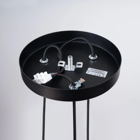 Lampy-sufitowe - lampa wisząca 3 długie tuby czarne falowane arche 3p sollux sl.1341 