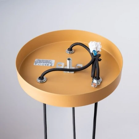 Lampy-sufitowe - lampa wisząca 3 złote karbowane tuby arche 3p sollux sl.1342 