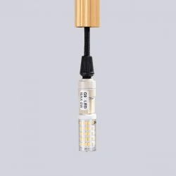 Lampy-sufitowe - lampa wisząca 3 złote karbowane tuby arche 3p sollux sl.1342 