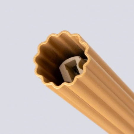 Lampy-sufitowe - lampa wisząca 3 złote karbowane tuby arche 3p sollux sl.1342 