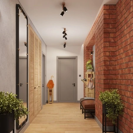 Kinkiety-do-salonu - kinkiet  z drewniąną wstawką fager 1 czarny sollux sl.1343 