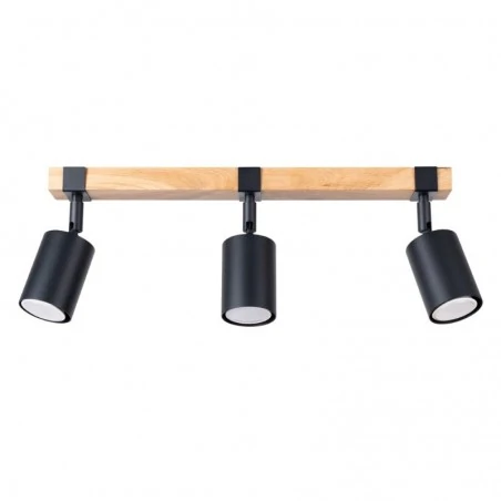 Lampy-sufitowe - plafon fager 3 czarny sollux sl.1345 