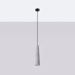 Lampy-sufitowe - lampa wisząca electra beton sollux sl.1347 