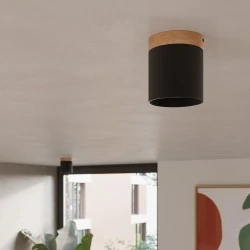 Lampy-sufitowe - plafon rif czarny sollux sl.1349 