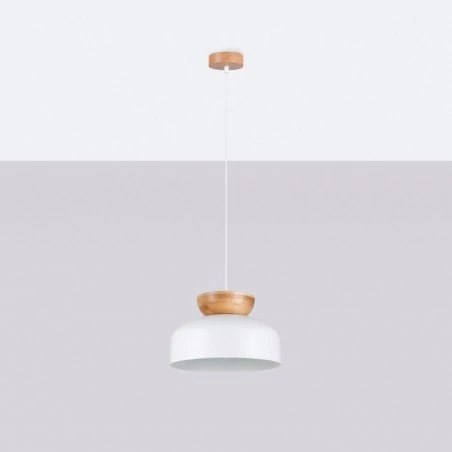 Lampy-sufitowe - lampa wisząca marion biała sollux sl.1350 