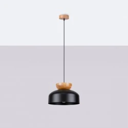 Lampy-sufitowe - lampa wisząca marion czarna sollux sl.1351 