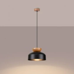 Lampy-sufitowe - lampa wisząca marion czarna sollux sl.1351 