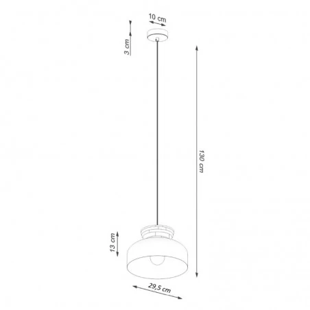 Lampy-sufitowe - lampa wisząca marion czarna sollux sl.1351 