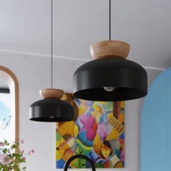 Lampy-sufitowe - lampa wisząca marion czarna sollux sl.1351 