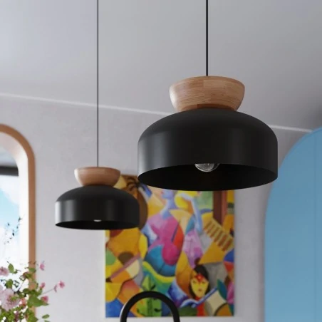 Lampy-sufitowe - lampa wisząca marion czarna sollux sl.1351 